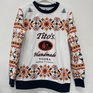 Tito's Handmade Vodka Ugly Christmas Holiday Sweater  Size Small